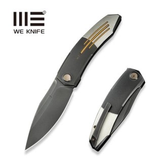 Nóż składany WE Knife Sine Wave Gray/Golden/Satin Titanium, Polished Gray M390 (WE23069B-3) WE Knife