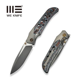 Nóż składany WE Knife WE-Guthrie Gray Titanium/Nebula Fat Carbon, Polished Gray/Satin CPM 20CV by Jason Guthrie (WE23072B-3) WE Knife