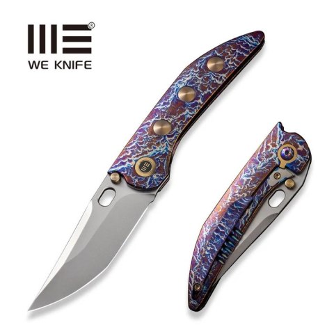 Nóż składany We Knife Attor Flamed Titanium, Polished Bead Blasted CPM 20CV by Dalibor Bergam (WE23037-2) WE Knife