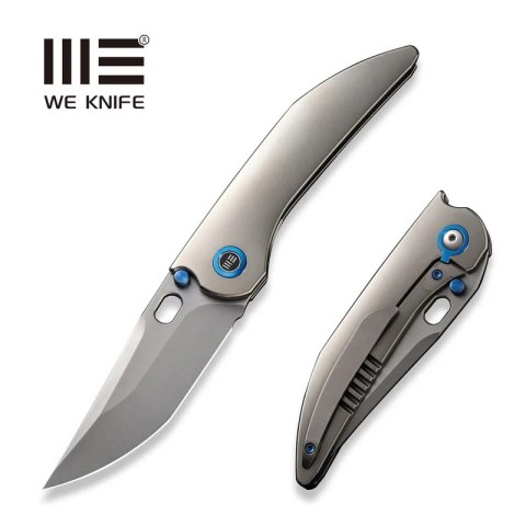 Nóż składany We Knife Attor Polished Bead Blasted Titanium, Polished Bead Blasted CPM 20CV by Dalibor Bergam (WE23037B-2) WE Knife