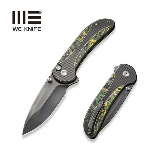 Nóż składany We Knife Zizzit Titanium/Toxic Storm Fat Carbon, Polished Gray CPM 20CV (WE23031-4) WE Knife