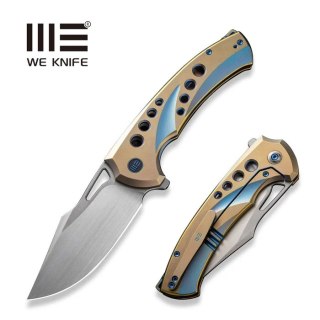 Nóż składany WeKnife Swiftfin Golden/Blue Titanium, Hand Rubbed Satin CPM 20CV (WE23051-4) WE Knife