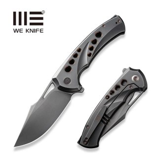 Nóż składany WeKnife Swiftfin Polished Gray/Dark Golden Titanium, Polished Gray CPM 20CV (WE23051-3) WE Knife