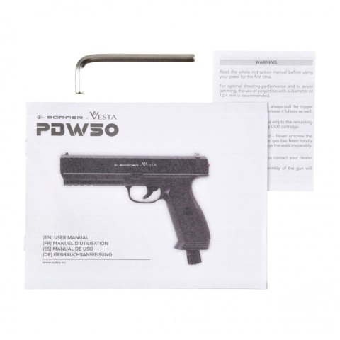 Wiatrówka Pistolet RAM Borner PDW50 Vesta cal .50 - 14J (14-2022) Borner