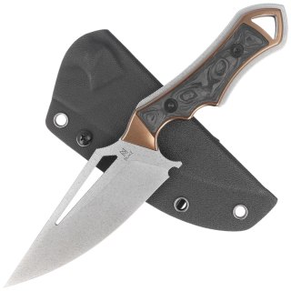 Nóż Midgards Messer The Brown Kattegat LE ???/150 Carbon Fiber / Brown Aluminium, Satin 14C28N by Engelbert Czaja (MM014) Midgards-Messer GmbH