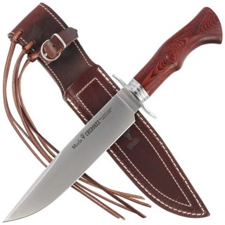 Nóż Muela Cherokee-19R Red Pakka Wood, Satin X50CrMoV15 Muela
