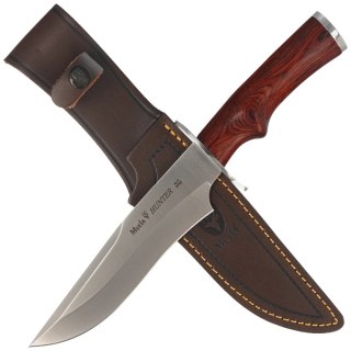 Nóż Muela Hunter-17R Red Pakka Wood, Satin X50CrMoV15 Muela