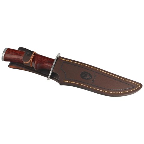 Nóż Muela Hunter-17R Red Pakka Wood, Satin X50CrMoV15 Muela