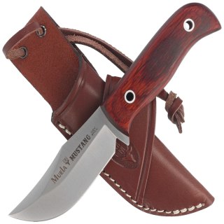 Nóż Muela Mustang-8R Red Pakka Wood, Satin X50CrMoV15 Muela