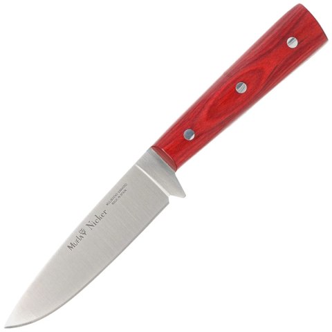 Nóż Muela Nicker-11R.E Red Pakka Wood, Satin X50CrMoV15 Muela