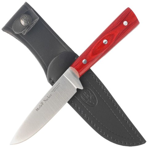 Nóż Muela Nicker-11R.E Red Pakka Wood, Satin X50CrMoV15 Muela
