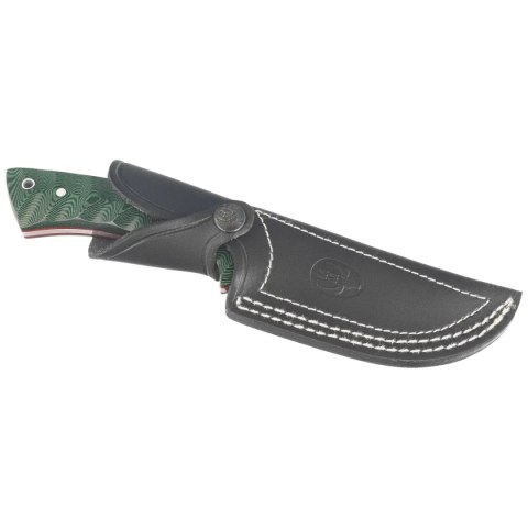 Nóż Muela Rhino-10G Green Canvas Micarta, Satin X50CrMoV15 Muela