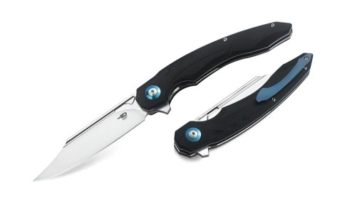Nóż składany Bestech Fanga Black G10, Satin D2 by Kombou (BG18A) Bestech Knives