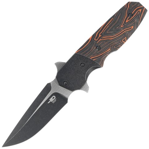 Nóż składany Bestech Freefall Black Titanium/Black-Orange G10, Black Stonewashed/Satin CPM S35VN by Jason Clark (BT2007B) Bestech Knives