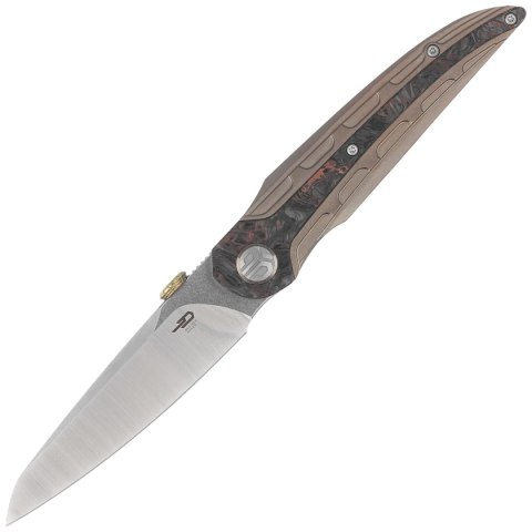 Nóż składany Bestech Prydwen Bronze Titanium/Dark Matter Copper Fat Carbon, Stonewashed/Satin MagnaCut by Kombou (BT2409B) Bestech Knives