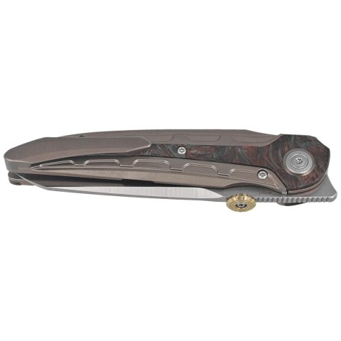 Nóż składany Bestech Prydwen Bronze Titanium/Dark Matter Copper Fat Carbon, Stonewashed/Satin MagnaCut by Kombou (BT2409B) Bestech Knives