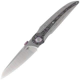 Nóż składany Bestech Prydwen Grey Titanium/Purple Haze Fat Carbon, Stonewashed/Satin MagnaCut by Kombou (BT2409A) Bestech Knives