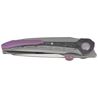 Nóż składany Bestech Prydwen Grey Titanium/Purple Haze Fat Carbon, Stonewashed/Satin MagnaCut by Kombou (BT2409A) Bestech Knives