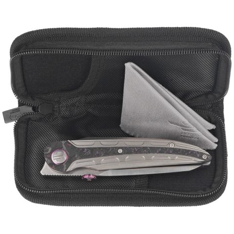 Nóż składany Bestech Prydwen Grey Titanium/Purple Haze Fat Carbon, Stonewashed/Satin MagnaCut by Kombou (BT2409A) Bestech Knives