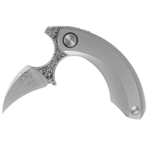 Nóż składany Bestech Strelit Grey Titanium, Damascus by Ostap Hel (BT2103G) Bestech Knives