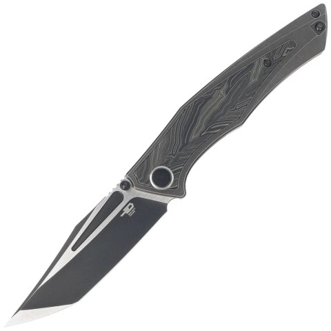 Nóż składany Bestech Togatta Bronze Titanium/Black-Green G10, Black Stonewashed/Satin M390 by Koens Craft (BT2102E) Bestech Knives