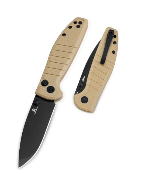 Nóż składany Bestechman Goodboy Jr. Khaki G10, Black PVD D2 by Keanu Alfaro (BMK10F) Bestechman by Bestech Knives