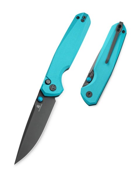 Nóż składany Bestechman Velix Light Blue G10, Grey PVD 14C28N by Ostap Hel (BMK07D) Bestechman by Bestech Knives