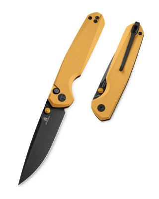 Nóż składany Bestechman Velix Yellow G10, Black PVD 14C28N by Ostap Hel (BMK07E) Bestechman by Bestech Knives