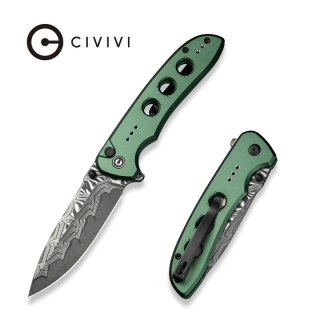 Nóż składany Civivi Hyperpulse Green Aluminium, Damascus (C23087A-DS1) Civivi by WE Knife