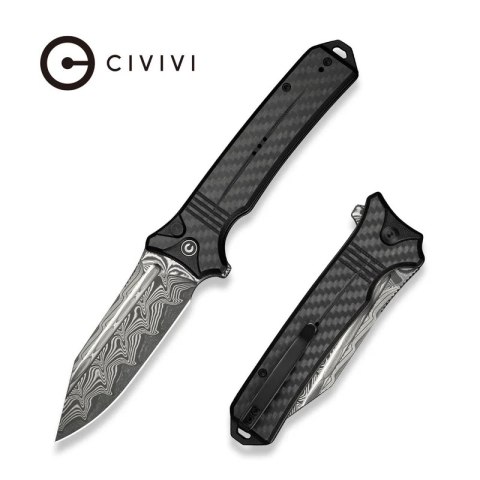 Nóż składany Civivi Neurohaptic Black G10/Carbon Fiber, Damascus (C23080-DS1) Civivi by WE Knife
