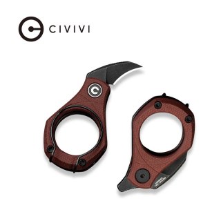 Nóż składany Civivi Pyrus Burgundy G10, Black Stonewashed 14C28N by Ostap Hel (C23038-1) Civivi by WE Knife