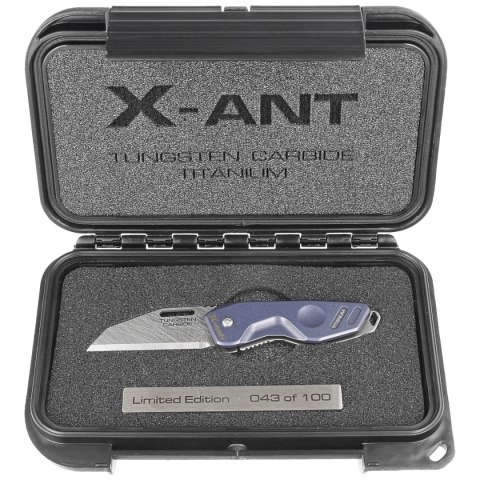 Nóż składany Extrema Ratio X-ANT LE No 043/100 Blue Titanium, Sandblast Sintered Tungsten Carbide (04.1000.0467/MD/TI) Extrema Ratio