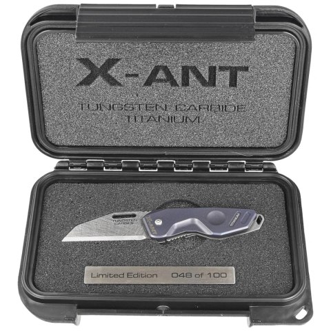Nóż składany Extrema Ratio X-ANT LE No 048/100 Blue Titanium, Sandblast Sintered Tungsten Carbide (04.1000.0467/MD/TI) Extrema Ratio