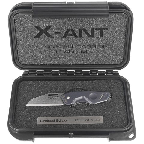 Nóż składany Extrema Ratio X-ANT LE No 055/100 Blue Titanium, Sandblast Sintered Tungsten Carbide (04.1000.0467/MD/TI) Extrema Ratio