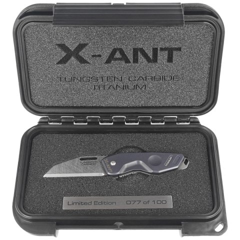 Nóż składany Extrema Ratio X-ANT LE No 077/100 Blue Titanium, Sandblast Sintered Tungsten Carbide (04.1000.0467/MD/TI) Extrema Ratio