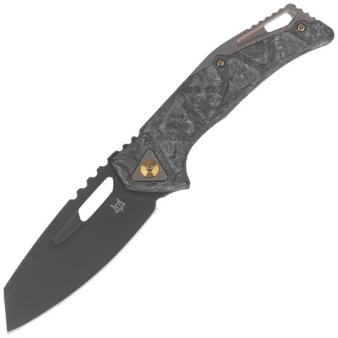 Nóż składany Fox Chronos Dark Matter Fatcarbon, Bronze HW, Black PVD MagnaCut by Stefan Merk (FX-552 ALCF) FOX