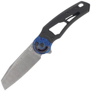 Nóż składany Fox Metamorphosis Black PVD Titanium, Timascus HW, Damasteel Super Dense Twist (FX-556-A1) FOX