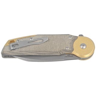 Nóż składany Fox Metamorphosis Green Micarta, Acid Stonewashed M390 (FX-556-B4) FOX