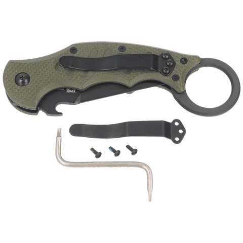 Nóż składany Fox The Dart Karambit OD Green G10, Black Idroglider N690 by Doug Marcaida (FX-597 OD) FOX