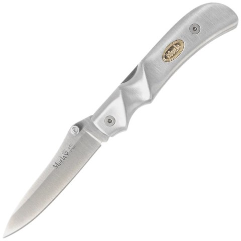 Nóż składany Muela AL-8 Gray Aluminium, Satin X50CrMoV15 Muela