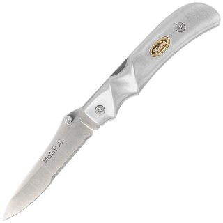 Nóż składany Muela AL-8S Gray Aluminium, Satin X50CrMoV15 Muela