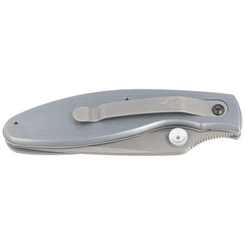 Nóż składany Muela KMC-7R Gray Aluminium/Red Pakka Wood, Satin 440C Muela