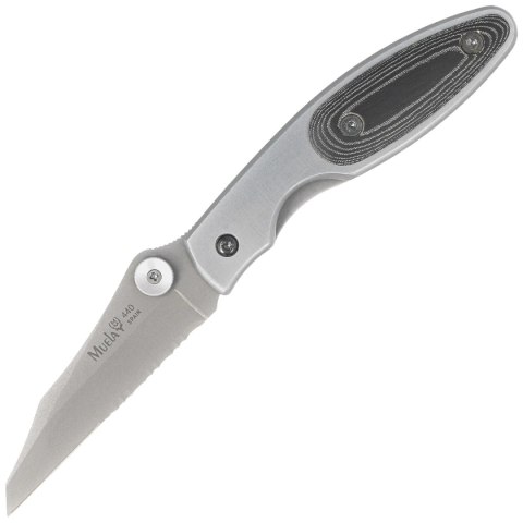 Nóż składany Muela KSC-7M Gray Aluminium/Black Micarta, Satin 440C Muela