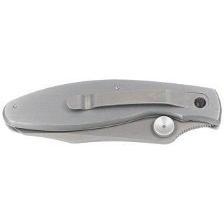 Nóż składany Muela KSC-7R Gray Aluminium/Red Pakka Wood, Satin 440C Muela