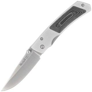 Nóż składany Muela PMC-7M Gray Aluminium / Black Micarta, Satin 440C Muela