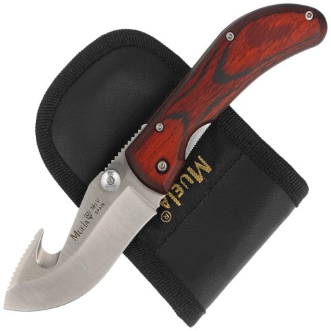 Nóż składany Muela SW-8R Red Pakka Wood, Satin X50CrMoV15 Muela
