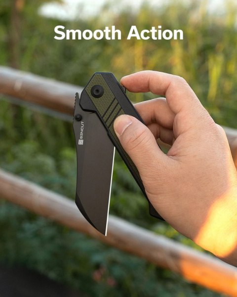 Nóż składany Sencut Draxor Green/Black G10, Black 9Cr18MoV (S24035-2) Sencut by We Knife