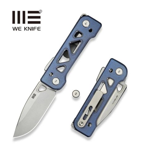 Nóż składany WE Knife Tyro Blue Titanium, Stonewashed CPM 20CV by Snecx Tan (WE24001-4) WE Knife