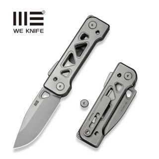 Nóż składany WE Knife Tyro Gray Titanium, Stonewashed CPM 20CV by Snecx Tan (WE24001-2) WE Knife