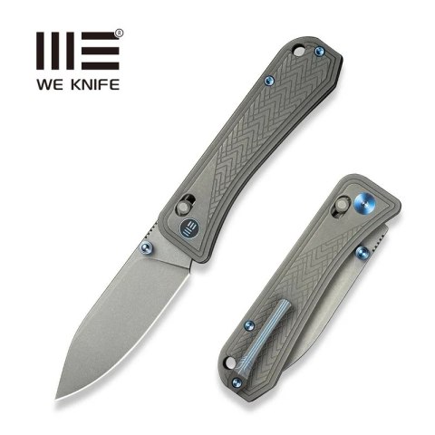 Nóż składany We Knife Bougie Banter Gray Titanium, Gray Stonewashed CPM S45VN by Ben Petersen (WE24009-2) WE Knife
